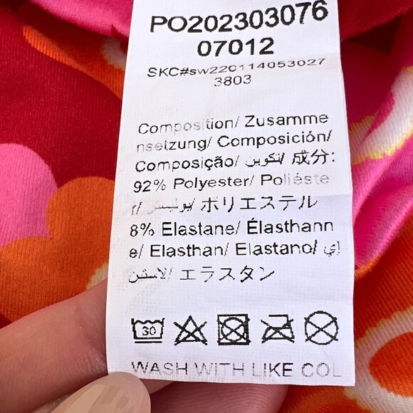 60s Marsha Brady-Inspired Floral Bell Bottom Legging Pants w/ Elastic Waist (L) - Picture 9 of 12